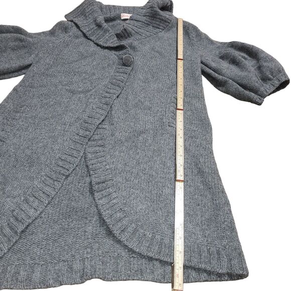 Dorothy Lee Women’s Sweater Wool Cashmere Grey Cardigan Pockets Size M - Picture 7 of 12
